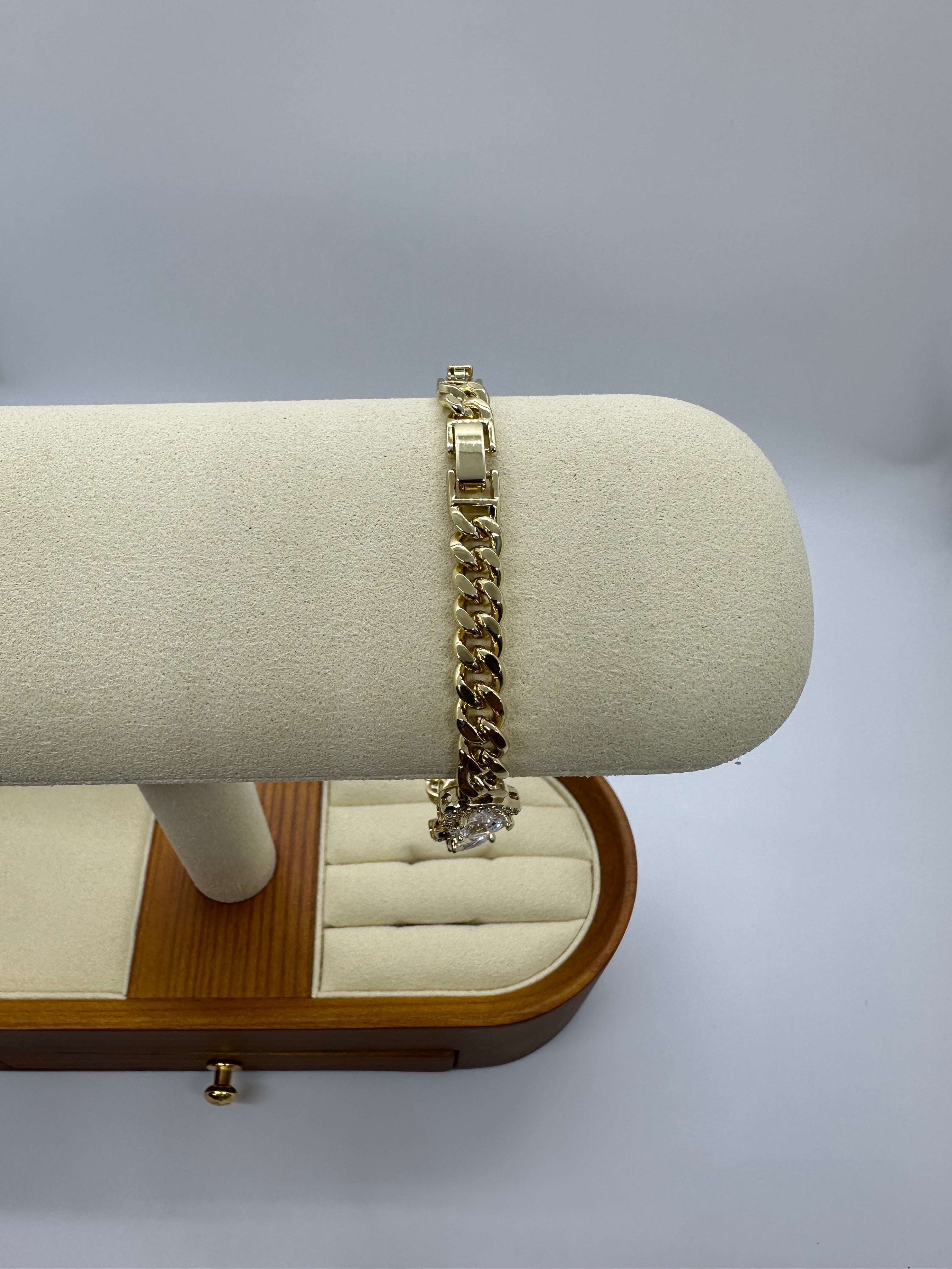 Gold-Plated Heart & Infinity Charm Bracelet