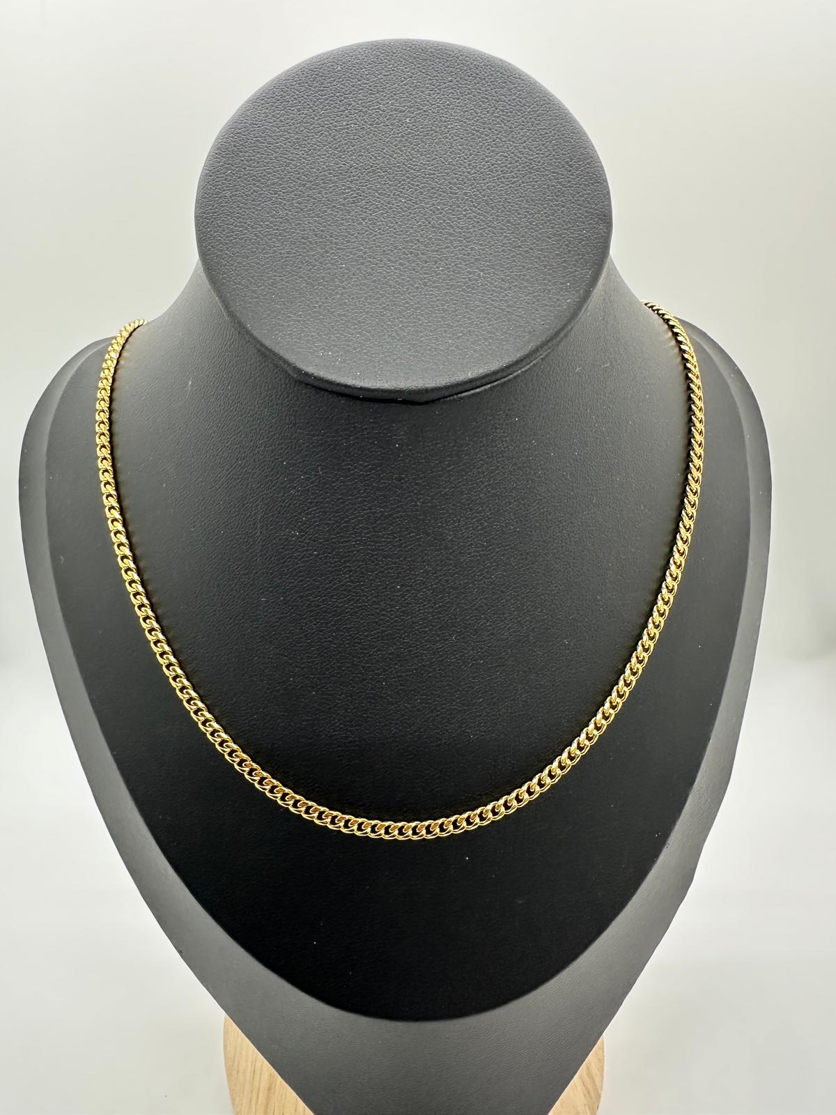 Cadena Cubana Baño de Oro 3mm - Vista completa