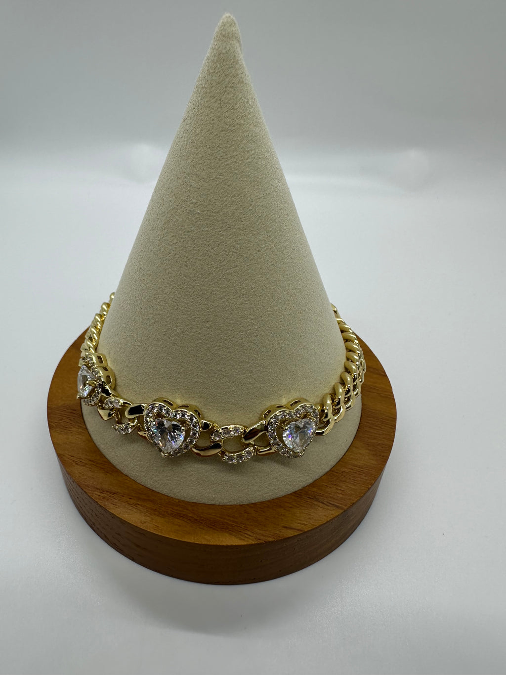 Gold-Plated Heart & Infinity Charm Bracelet