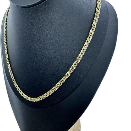 14K gold-plated Italian Vicentina chain - close-up detail